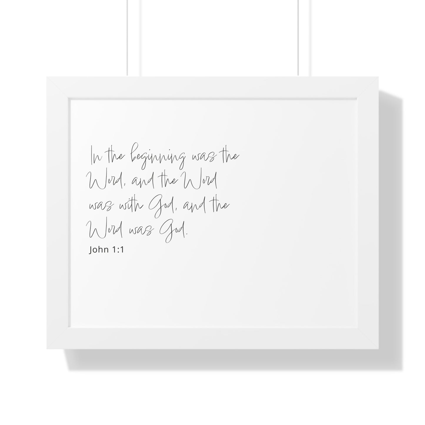 John 1:1 Framed Art | Christian Wall Decor | Bible Verse Artwork