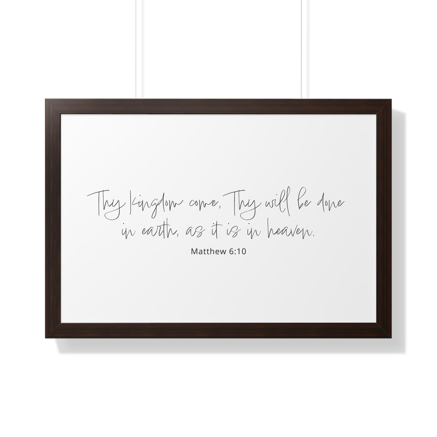 Matthew 6:10 Scripture Art Print | Thy Kingdom Come Christian Wall Decor