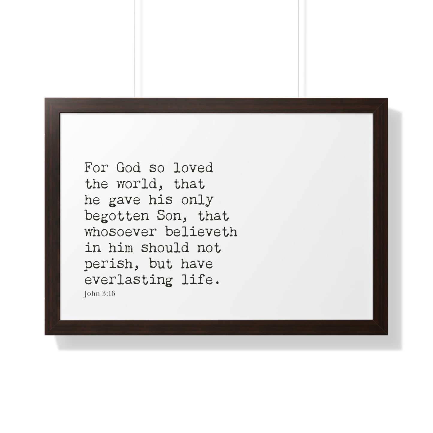 John 3:16 Scripture Wall Art | Christian Bible Verse Decor