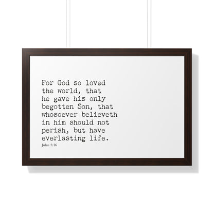 John 3:16 Scripture Wall Art | Christian Bible Verse Decor