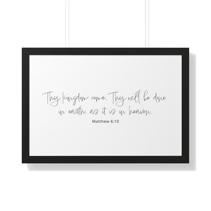 Matthew 6:10 Scripture Art Print | Thy Kingdom Come Christian Wall Decor