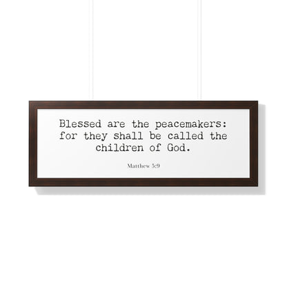 Matthew 5:9 Scripture Art Print | Framed Bible Verse Artwork