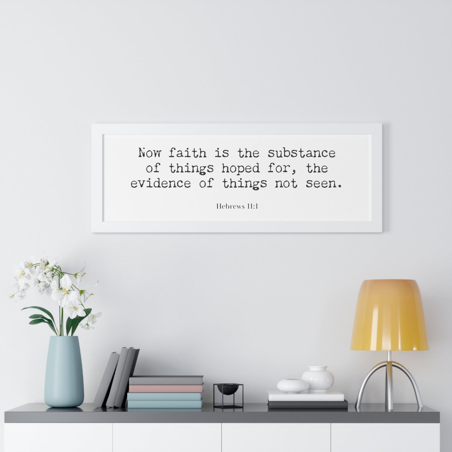 Hebrews 11:1 Framed Scripture Artwork | Christian Bible Verse Art