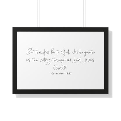 1 Corinthians 15:57 Framed Bible Verse Wall Art