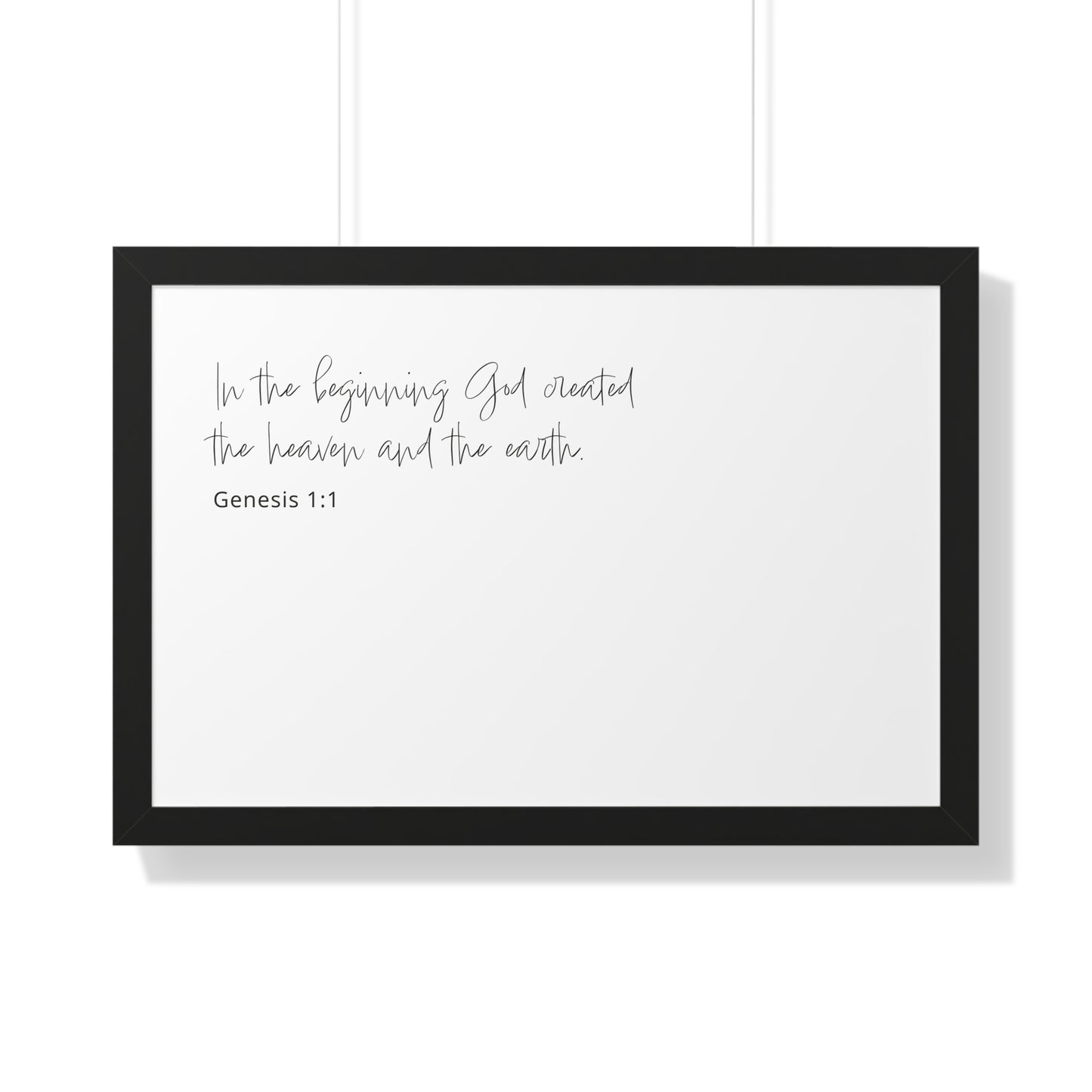 Genesis 1:1 Christian Wall Decor | Christian Gift | Framed Scripture Art