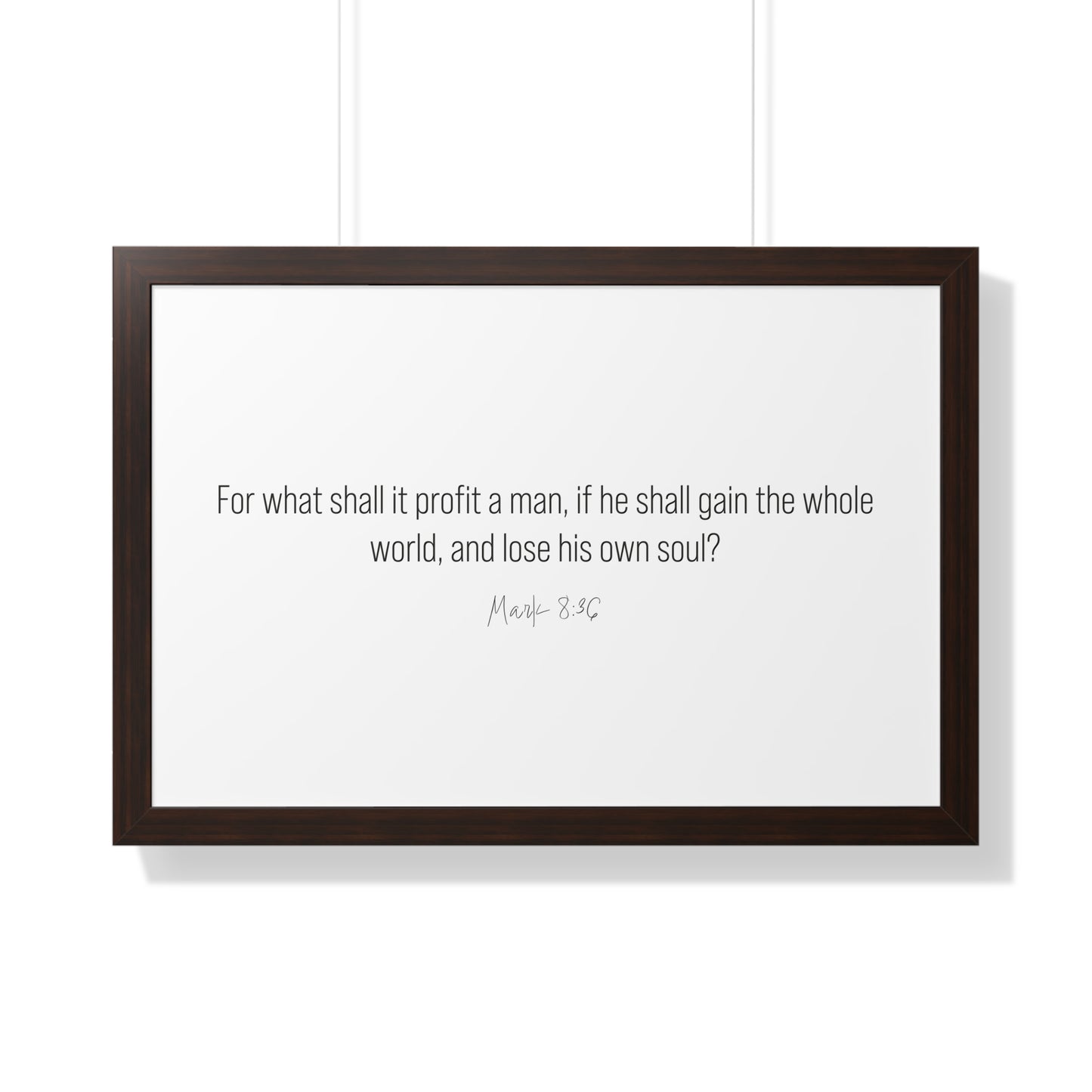 Mark 8:36 Scripture Wall Art | Modern Christian Art Gifts