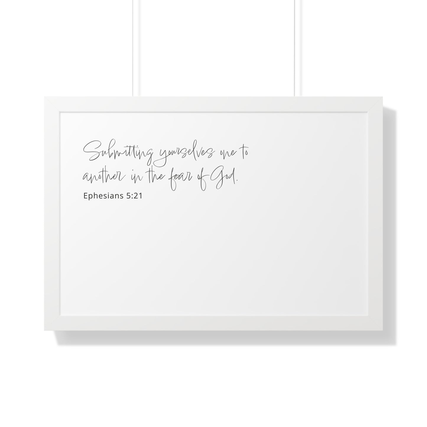 Ephesians 5:21 Bible Verse Print | Framed Scripture Artwork | Christian Decor