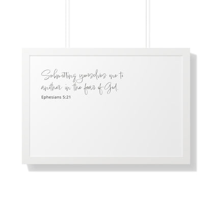 Ephesians 5:21 Bible Verse Print | Framed Scripture Artwork | Christian Decor