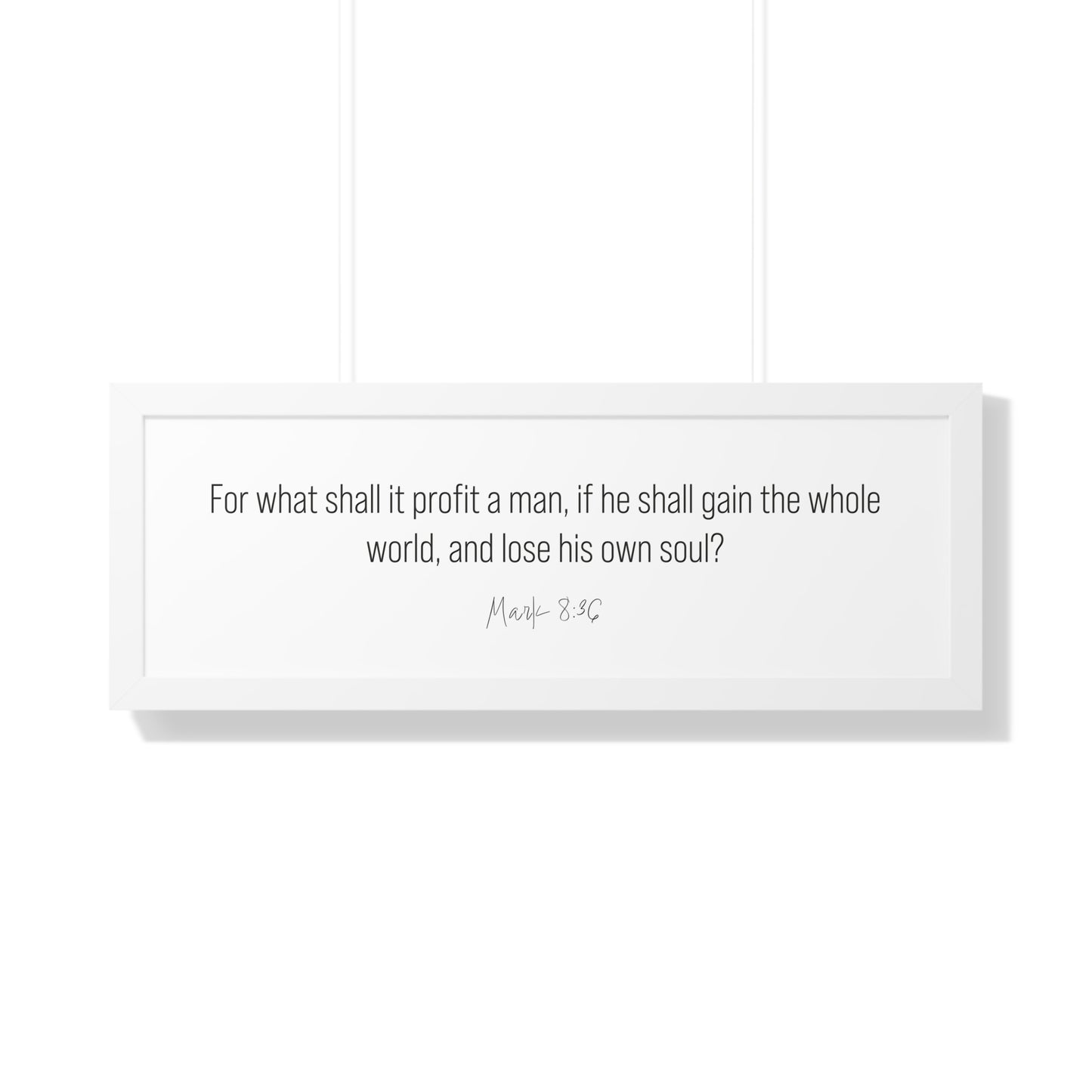 Mark 8:36 Scripture Wall Art | Modern Christian Art Gifts