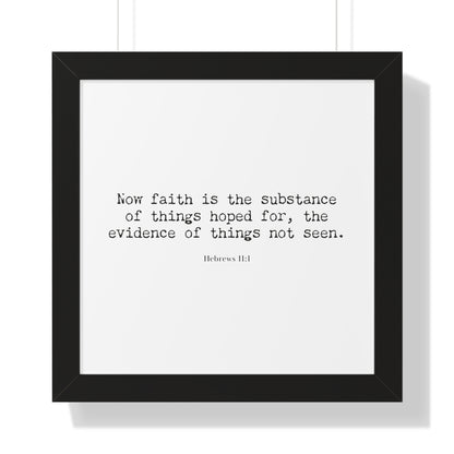 Hebrews 11:1 Framed Scripture Artwork | Christian Bible Verse Art