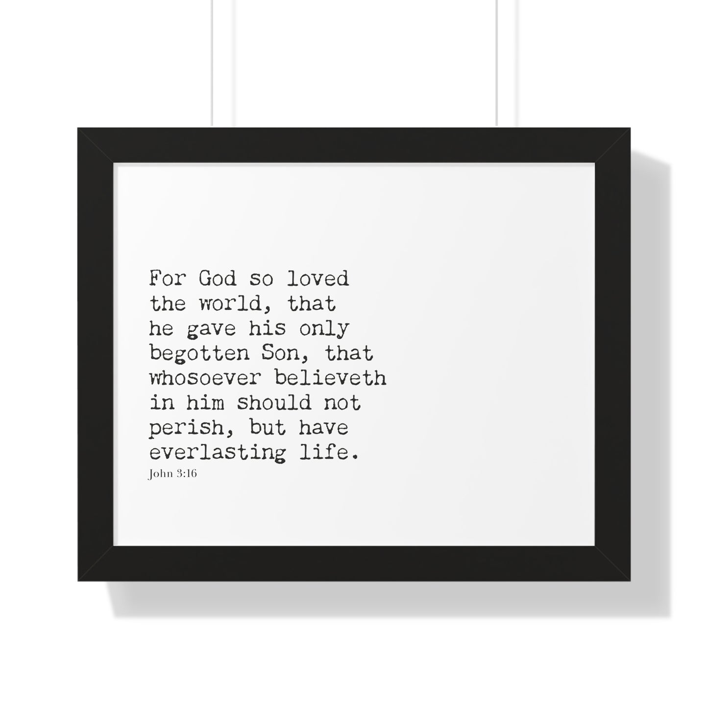 John 3:16 Scripture Wall Art | Christian Bible Verse Decor