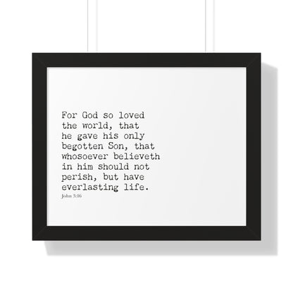 John 3:16 Scripture Wall Art | Christian Bible Verse Decor