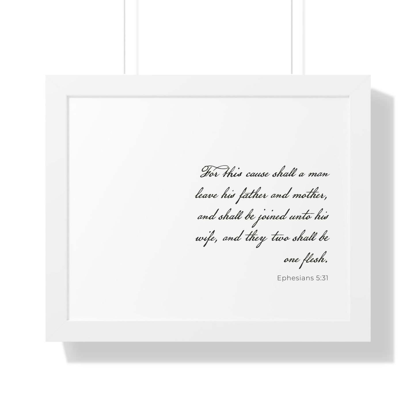 Ephesians 5:31 Christian Wall Art | Framed Scripture Artwork