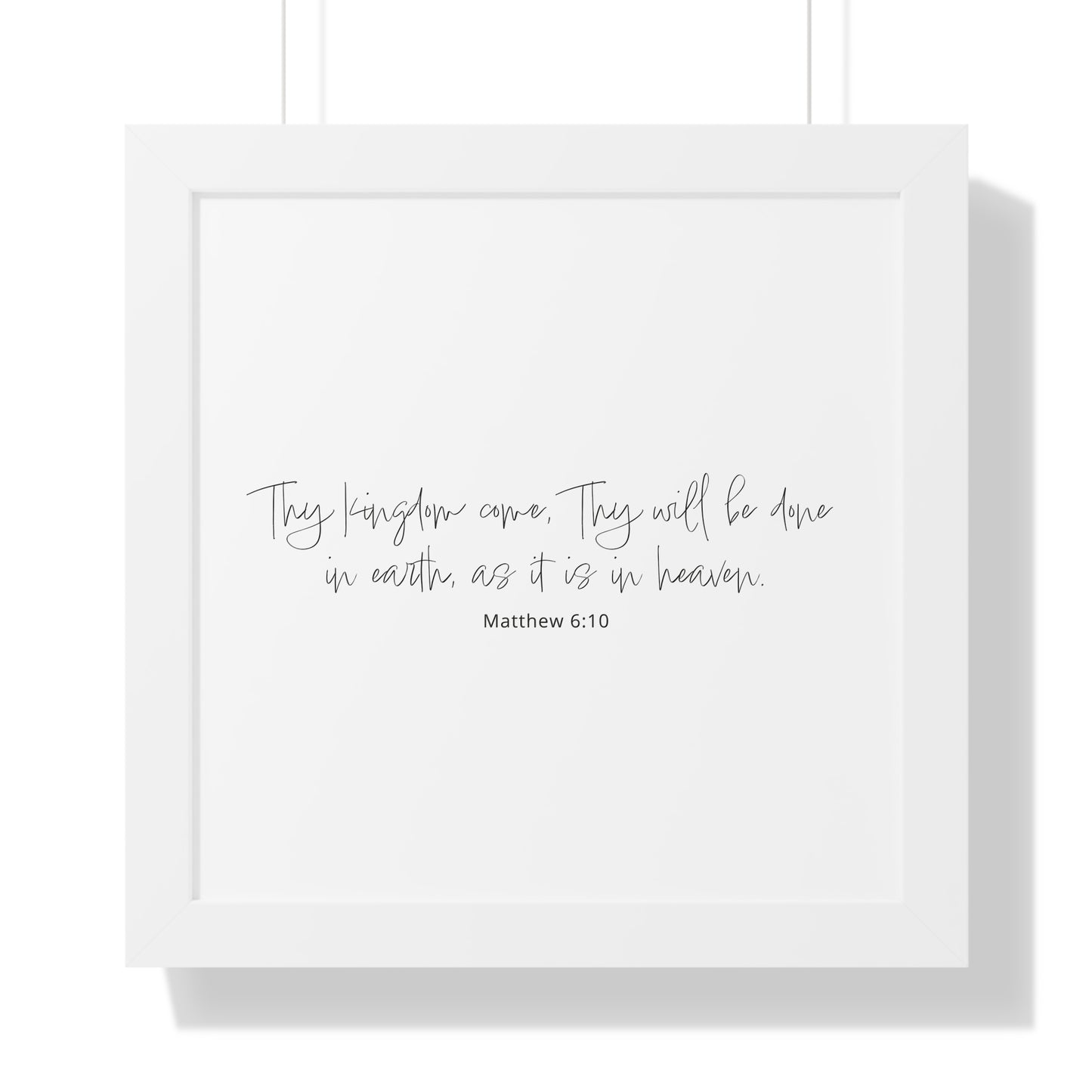 Matthew 6:10 Scripture Art Print | Thy Kingdom Come Christian Wall Decor