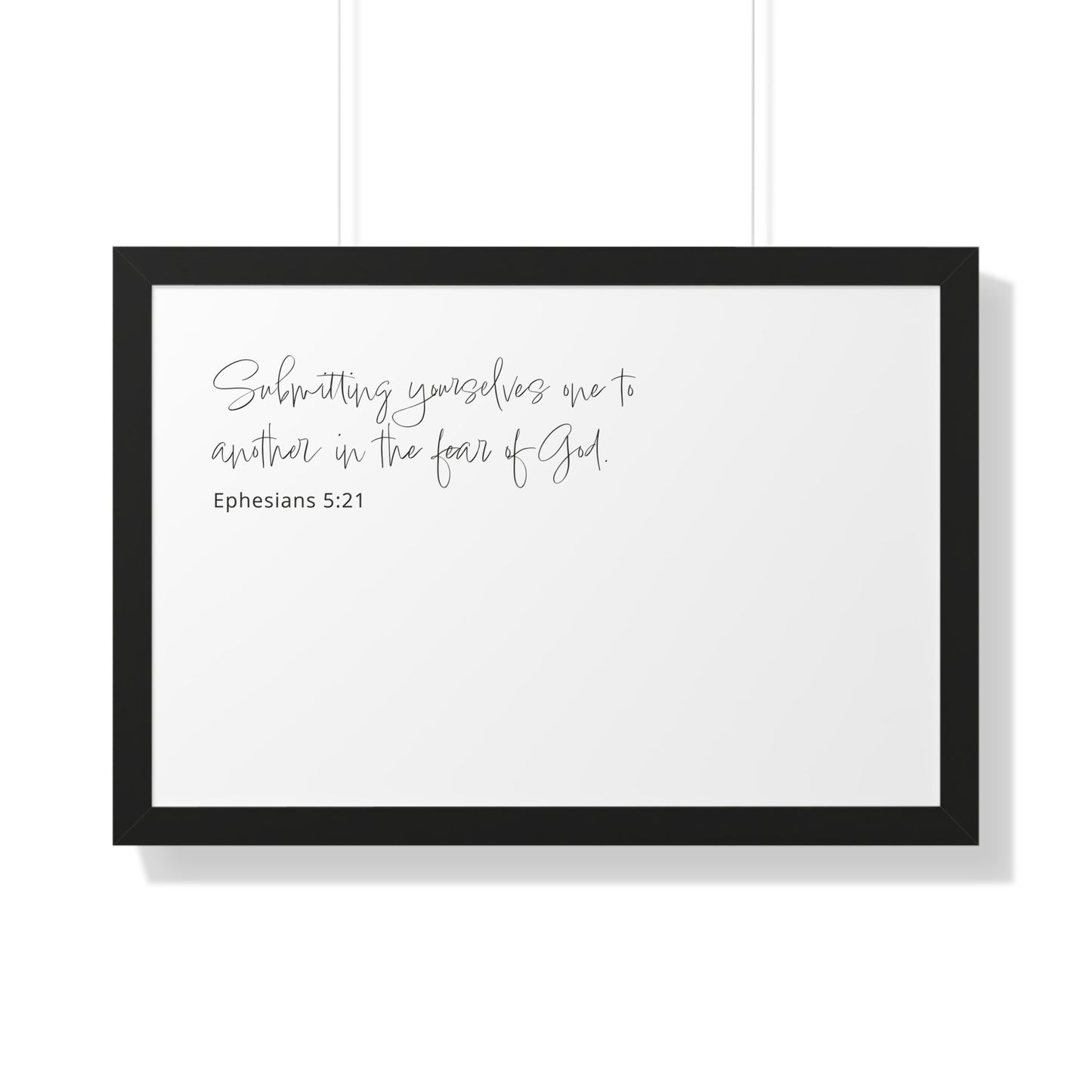 Ephesians 5:21 Bible Verse Print | Framed Scripture Artwork | Christian Decor