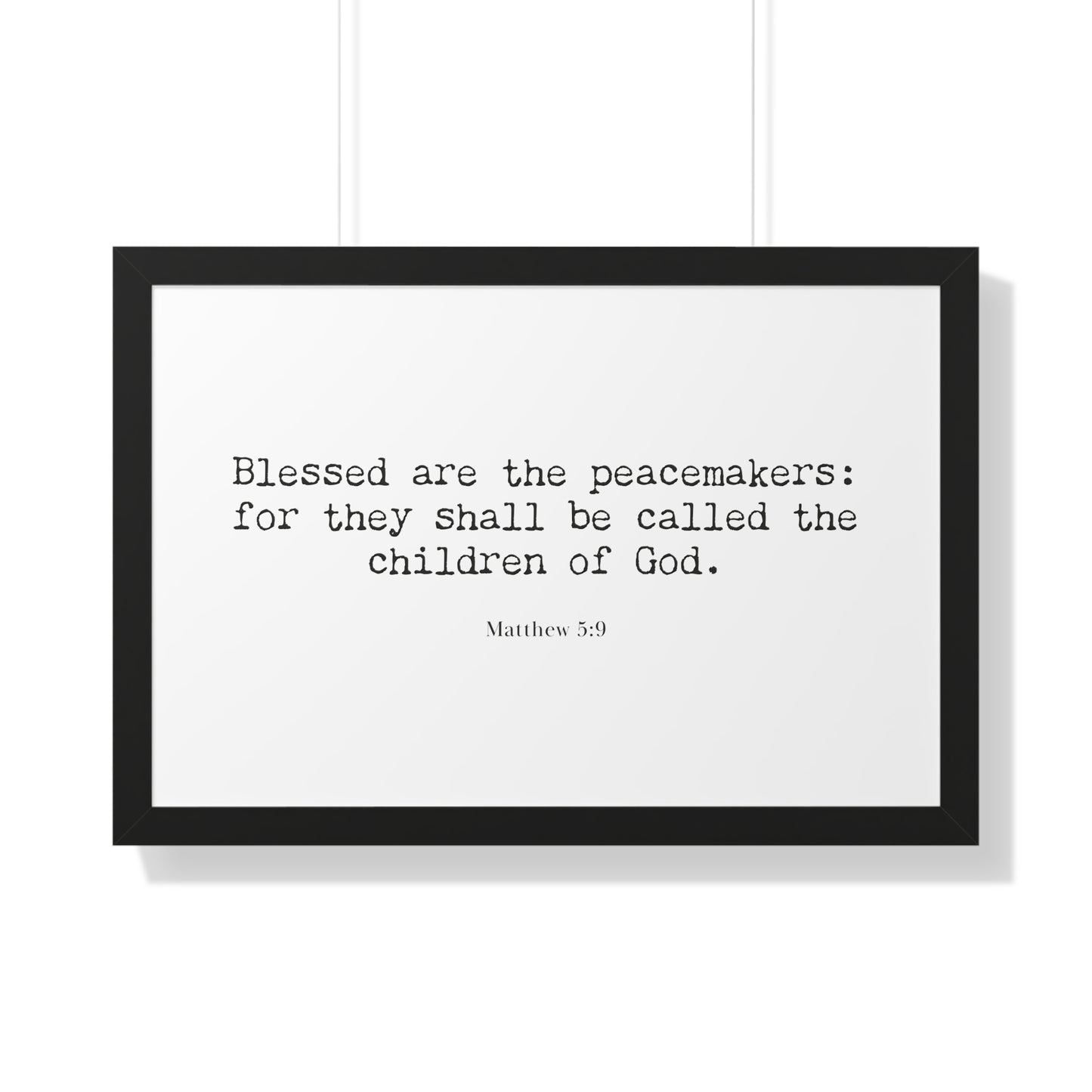 Matthew 5:9 Scripture Art Print | Framed Bible Verse Artwork