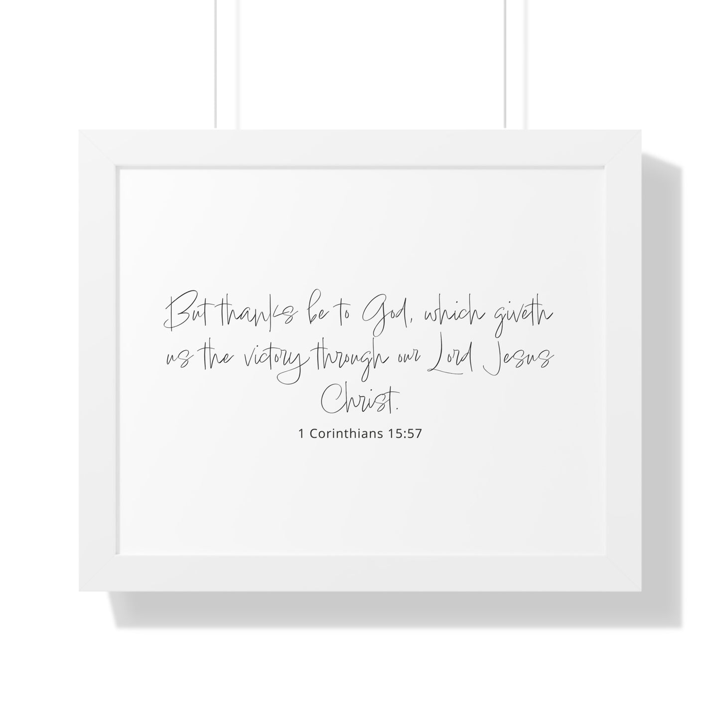 1 Corinthians 15:57 Framed Bible Verse Wall Art