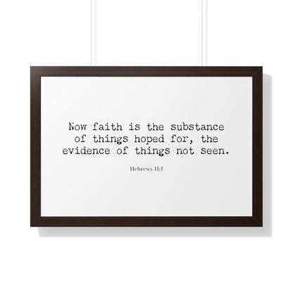 Hebrews 11:1 Framed Scripture Artwork | Christian Bible Verse Art