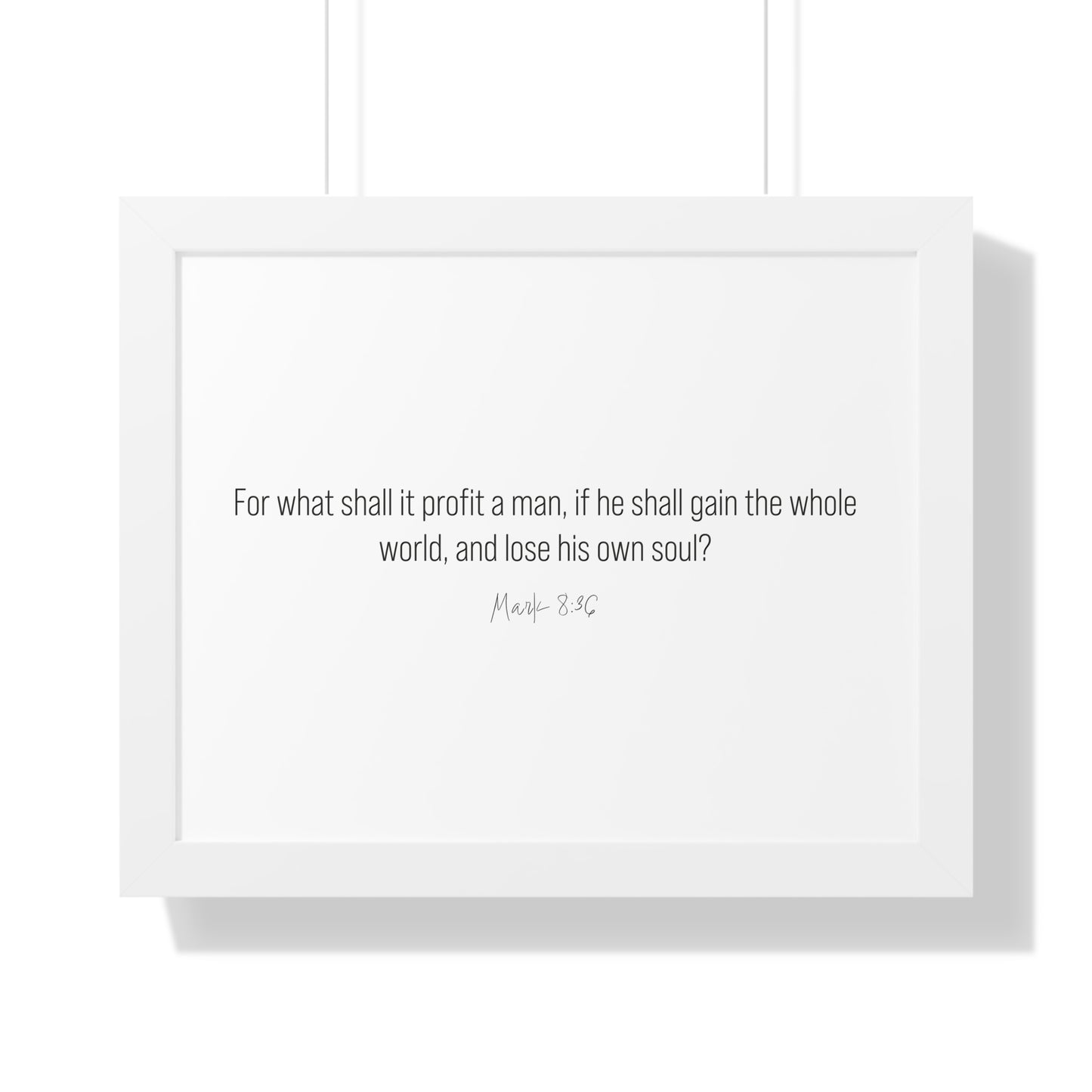 Mark 8:36 Scripture Wall Art | Modern Christian Art Gifts