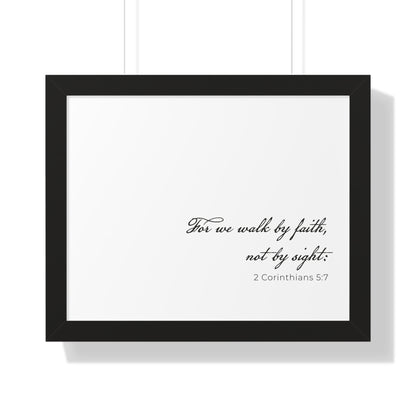 2 Corinthians 5:7 Scripture Wall Art | Walk by Faith Christian Decor