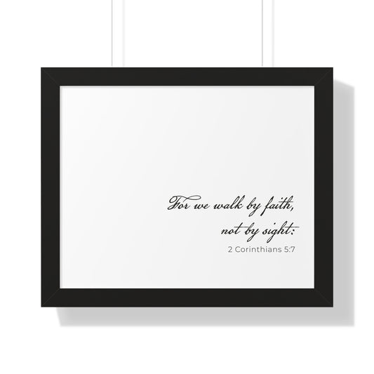 2 Corinthians 5:7 Scripture Wall Art | Walk by Faith Christian Decor