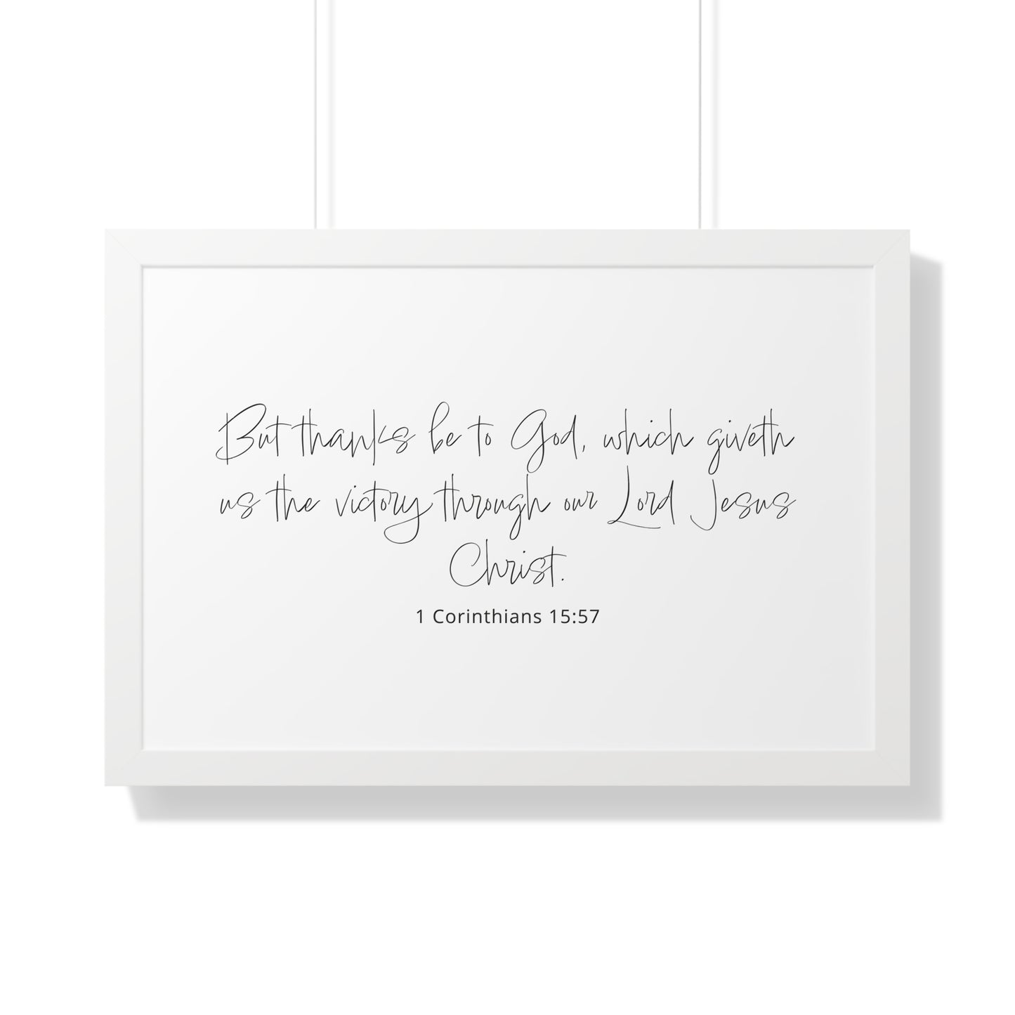 1 Corinthians 15:57 Framed Bible Verse Wall Art