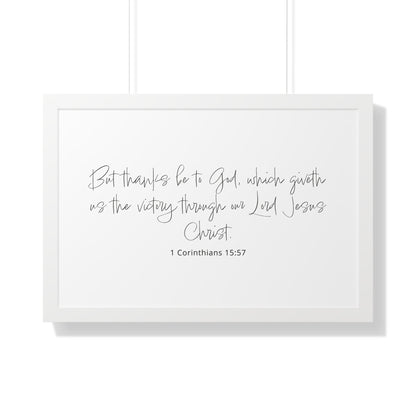 1 Corinthians 15:57 Framed Bible Verse Wall Art