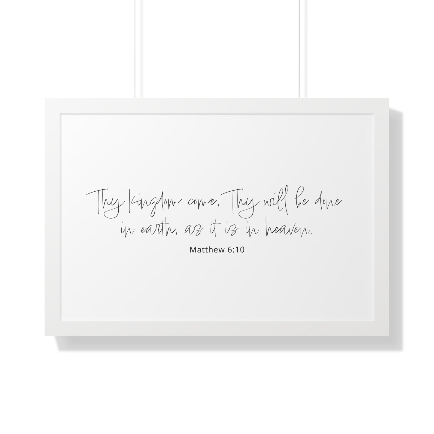 Matthew 6:10 Scripture Art Print | Thy Kingdom Come Christian Wall Decor