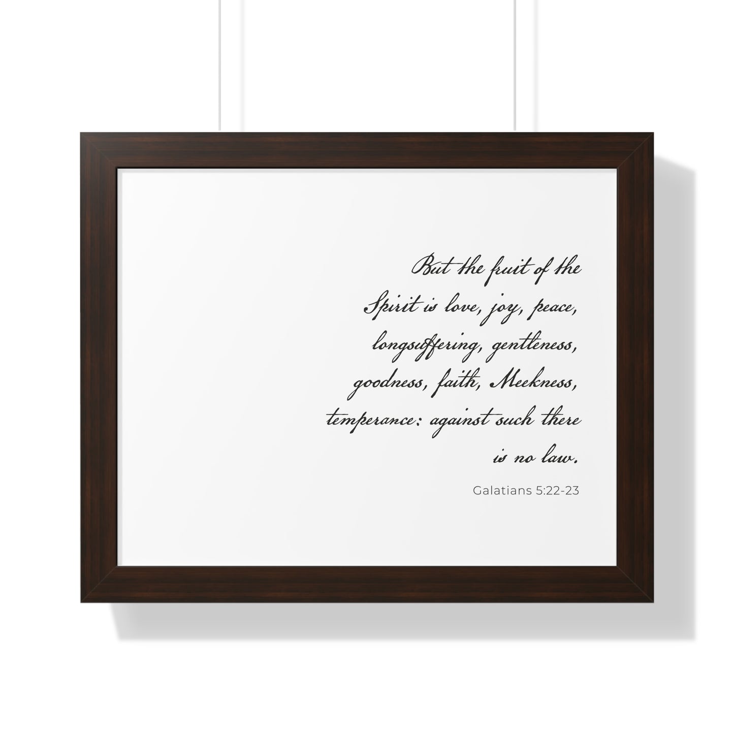 Galatians 5:22-23 Framed Scripture Art Print | Christian Wall Decor | Bible Verse Artwork