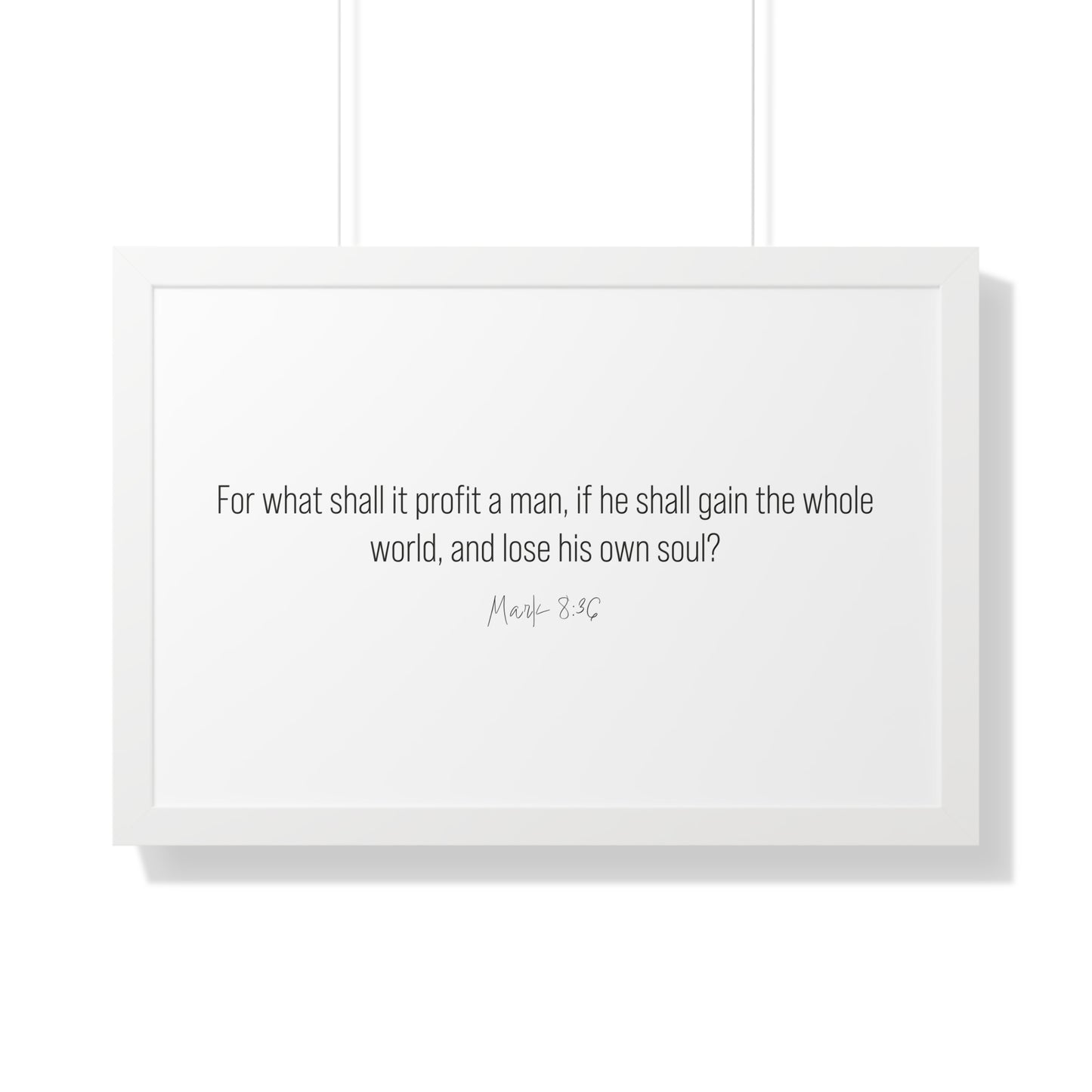 Mark 8:36 Scripture Wall Art | Modern Christian Art Gifts