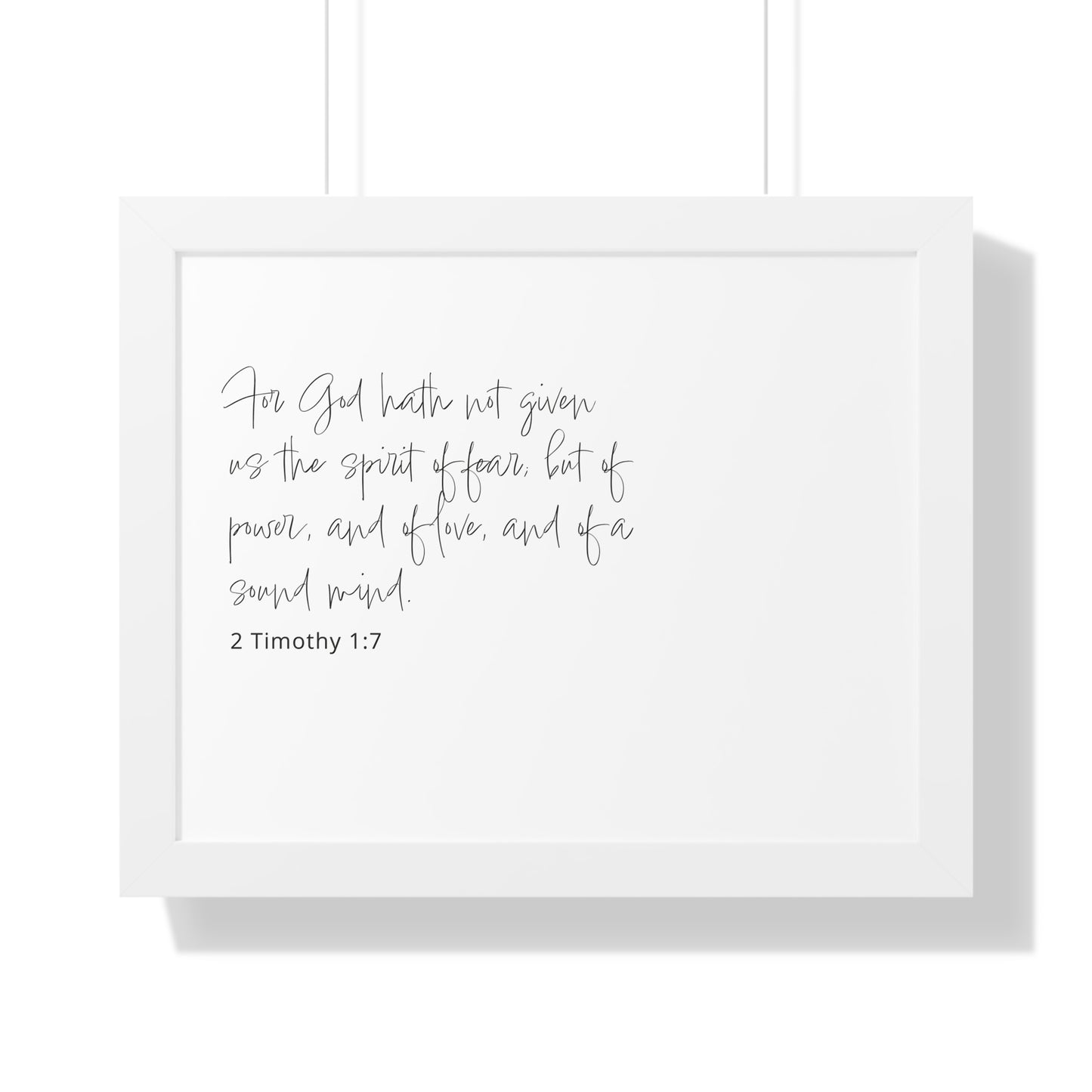 2 Timothy 1:7 Christian Wall Art | Power and Love Bible Verse Print