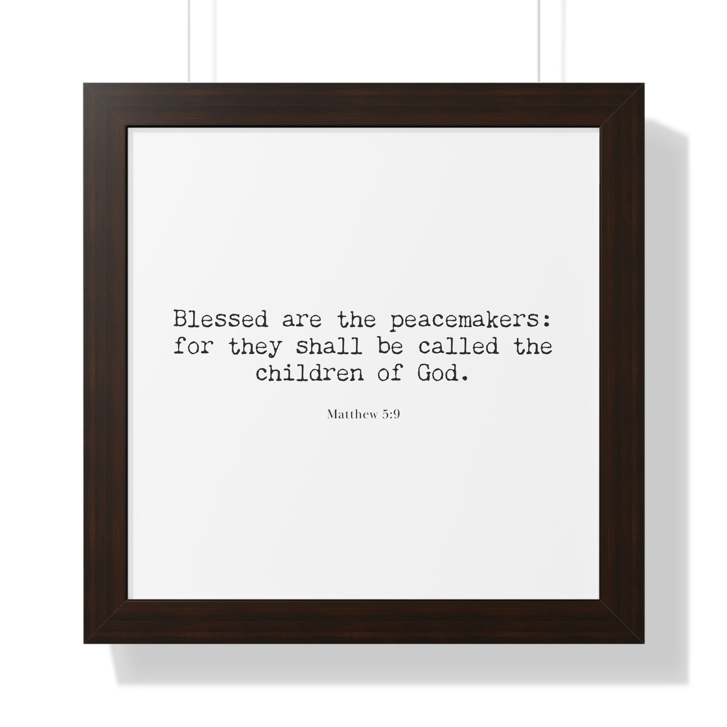 Matthew 5:9 Scripture Art Print | Framed Bible Verse Artwork