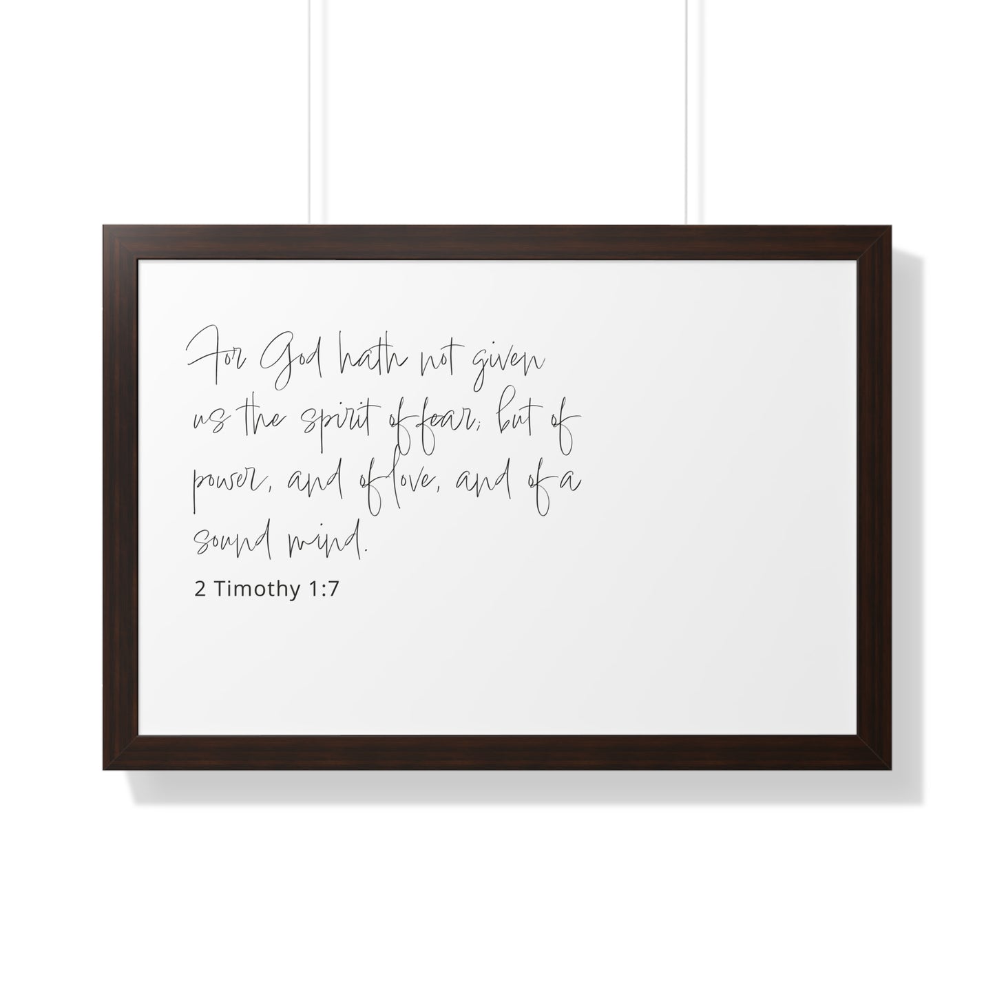 2 Timothy 1:7 Christian Wall Art | Power and Love Bible Verse Print