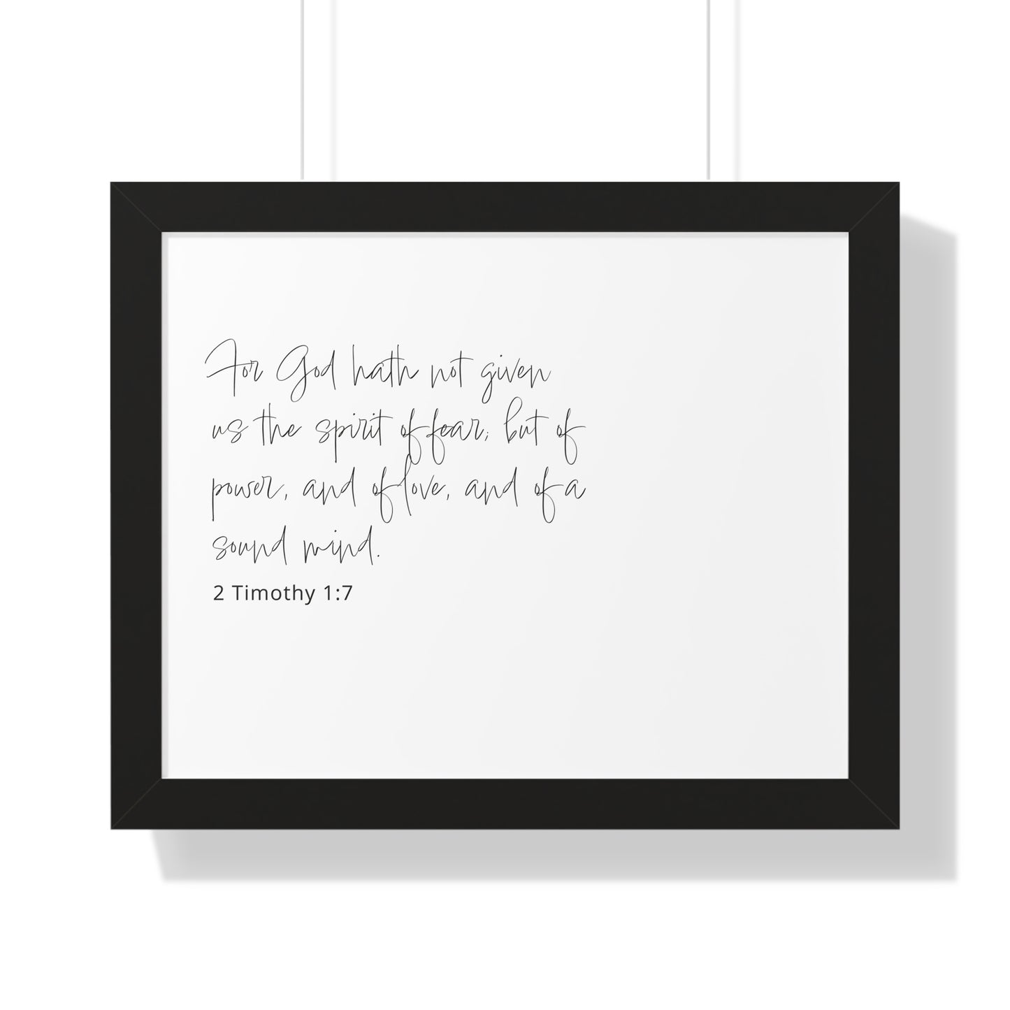 2 Timothy 1:7 Christian Wall Art | Power and Love Bible Verse Print