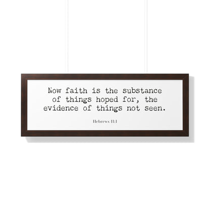 Hebrews 11:1 Framed Scripture Artwork | Christian Bible Verse Art