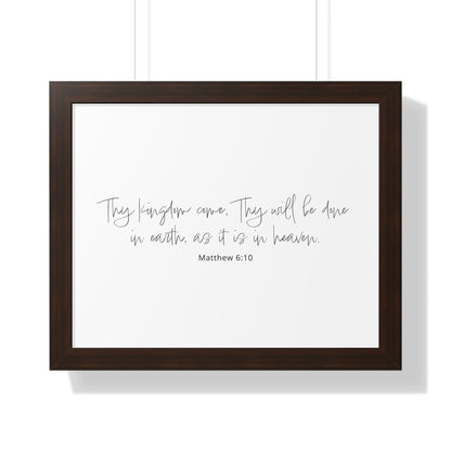 Matthew 6:10 Scripture Art Print | Thy Kingdom Come Christian Wall Decor