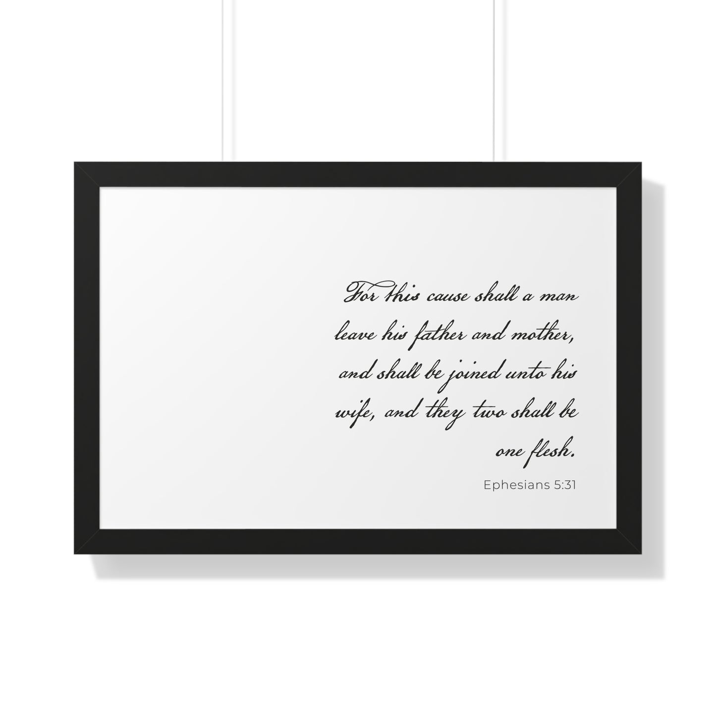 Ephesians 5:31 Christian Wall Art | Framed Scripture Artwork