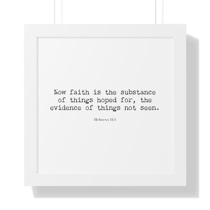 Hebrews 11:1 Framed Scripture Artwork | Christian Bible Verse Art