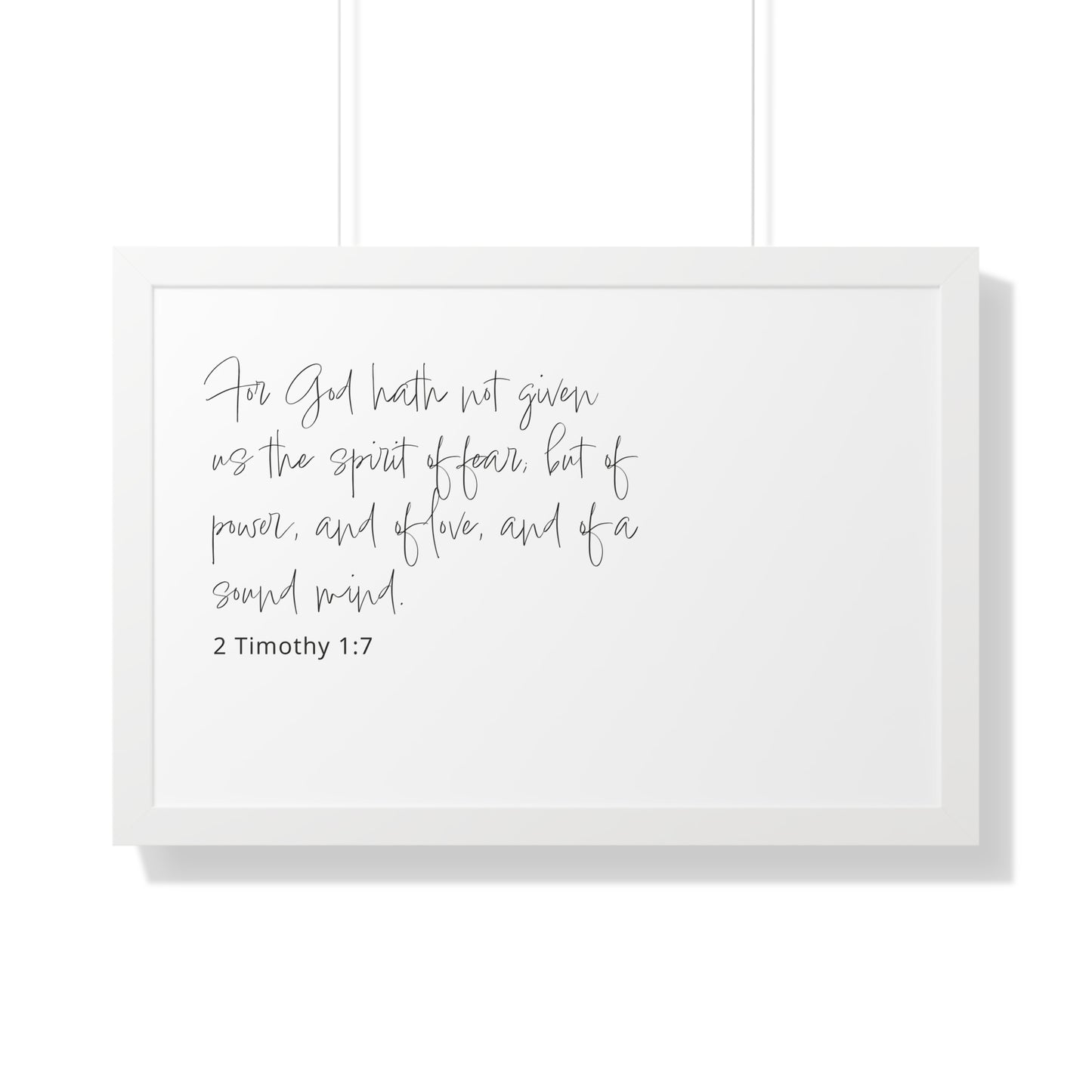 2 Timothy 1:7 Christian Wall Art | Power and Love Bible Verse Print