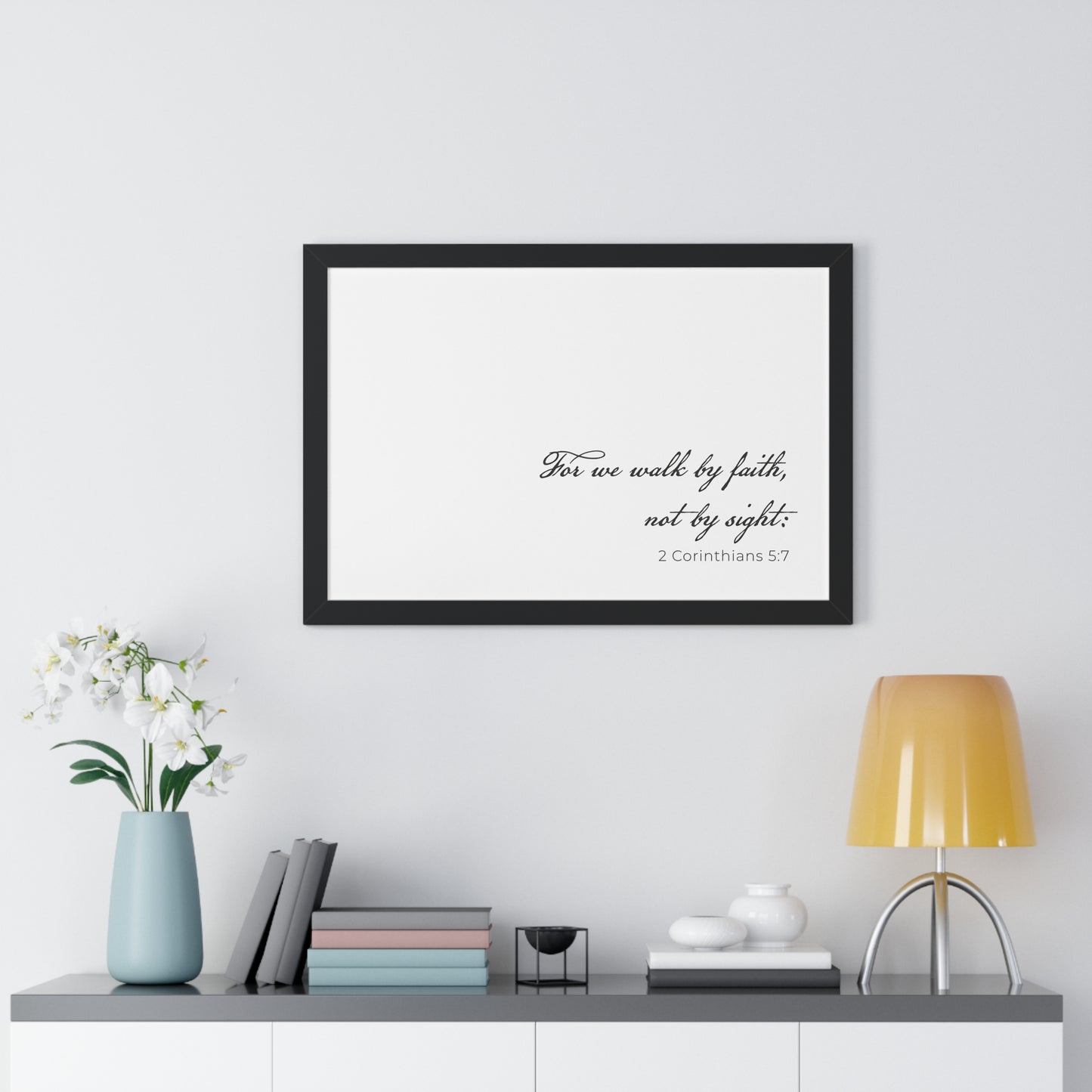 2 Corinthians 5:7 Scripture Wall Art | Walk by Faith Christian Decor