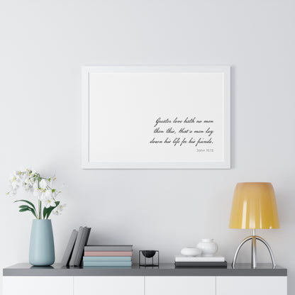 John 15:13 Wall Art | Bible Verse Print | Christian Artwork