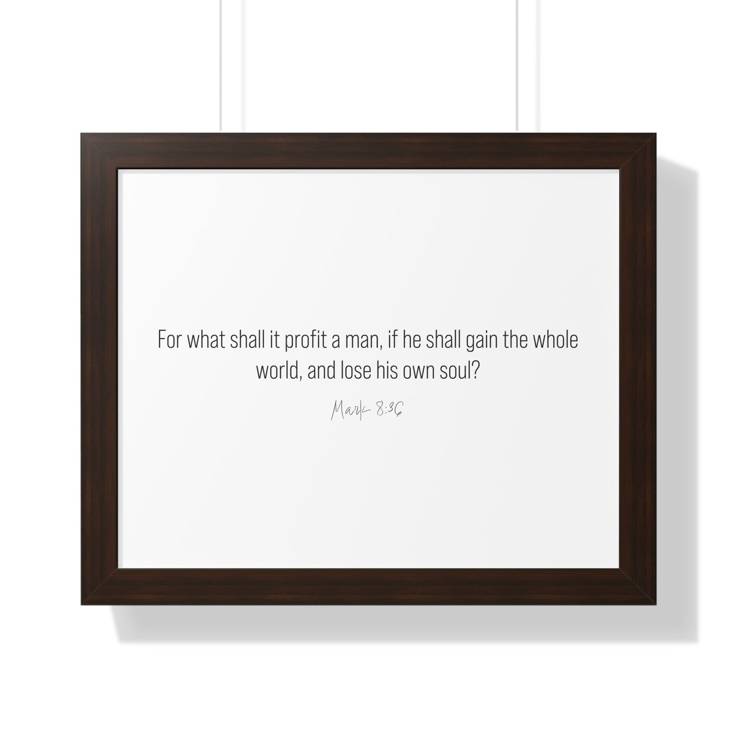 Mark 8:36 Scripture Wall Art | Modern Christian Art Gifts