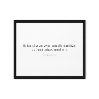 Ephesians 5:25 framed scripture canvas