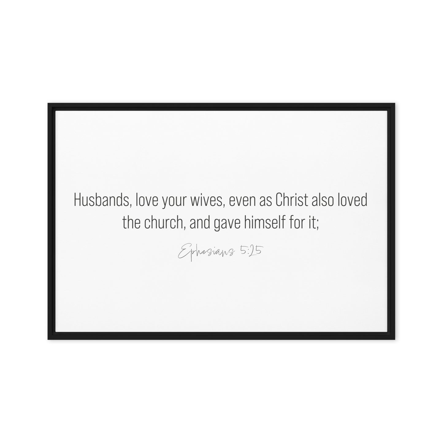 Christian home decor canvas Ephesians 5:25 KJV