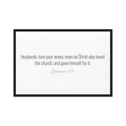 Christian home decor canvas Ephesians 5:25 KJV